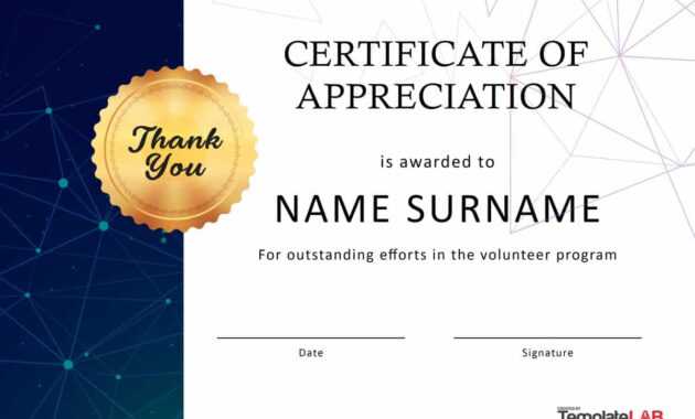 Certificate Of Appreciation Volunteer - Zohre pertaining to Volunteer Award Certificate Template