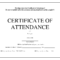 Certificate Of Attendance Template Free Download – Zohre Intended For Certificate Of Attendance Conference Template