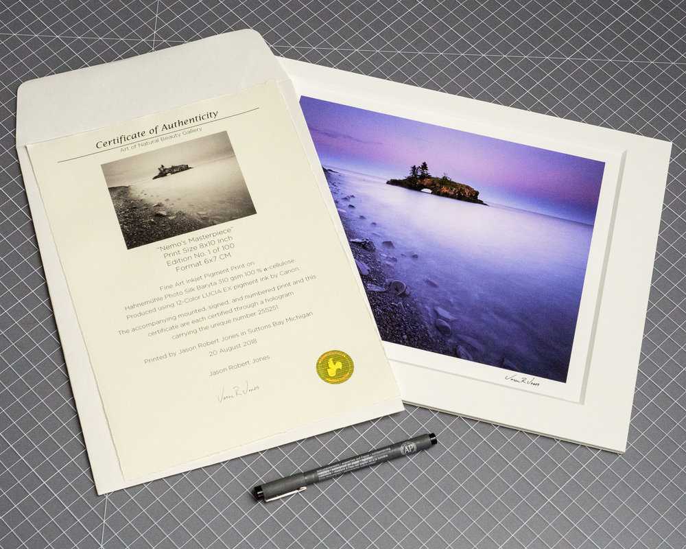 Certificate Of Authenticity — Jason Robert Jones Throughout Photography Certificate Of Authenticity Template
