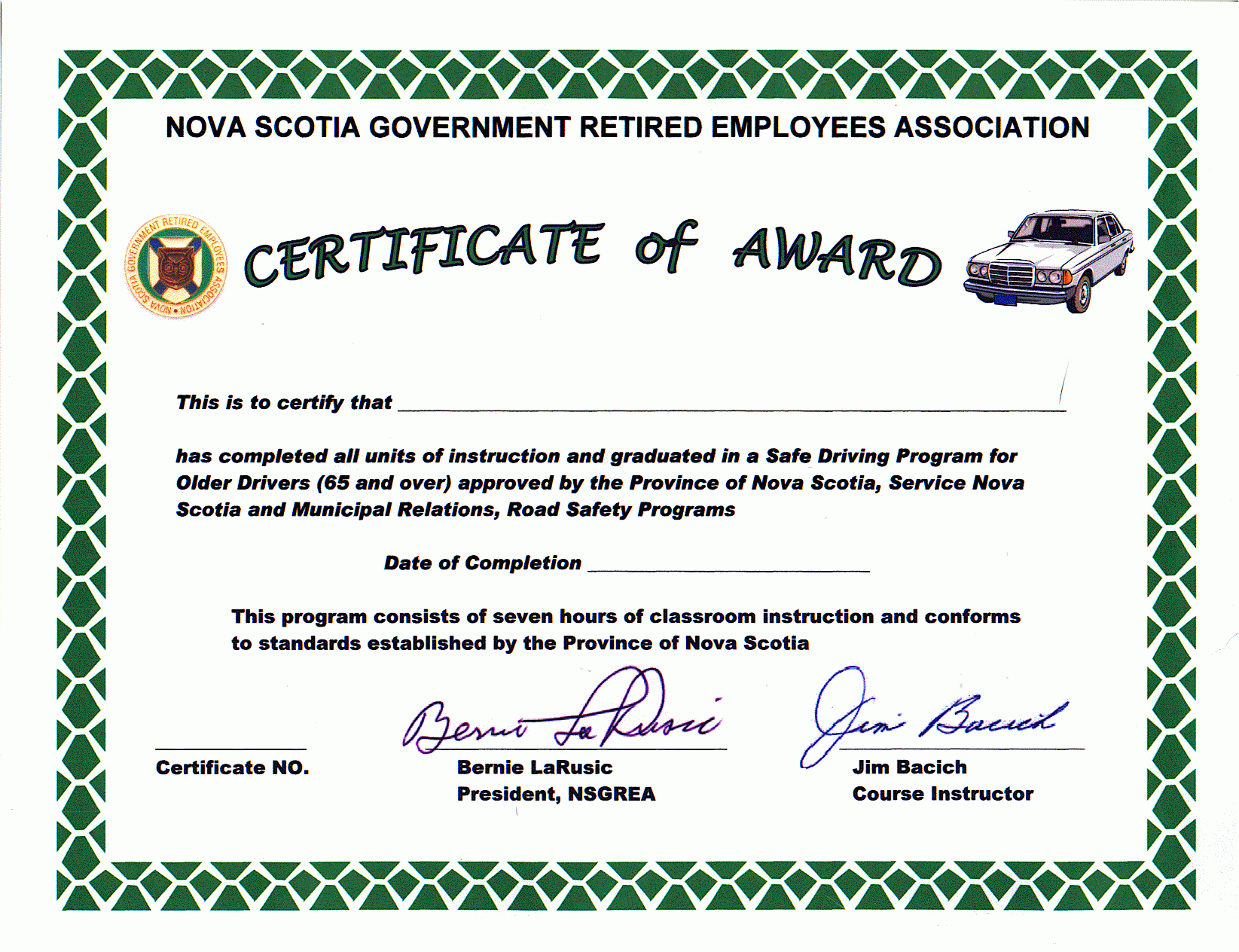 Certificate Of Completion Ojt Template ] – Ojt Certificate Inside Safe Driving Certificate Template