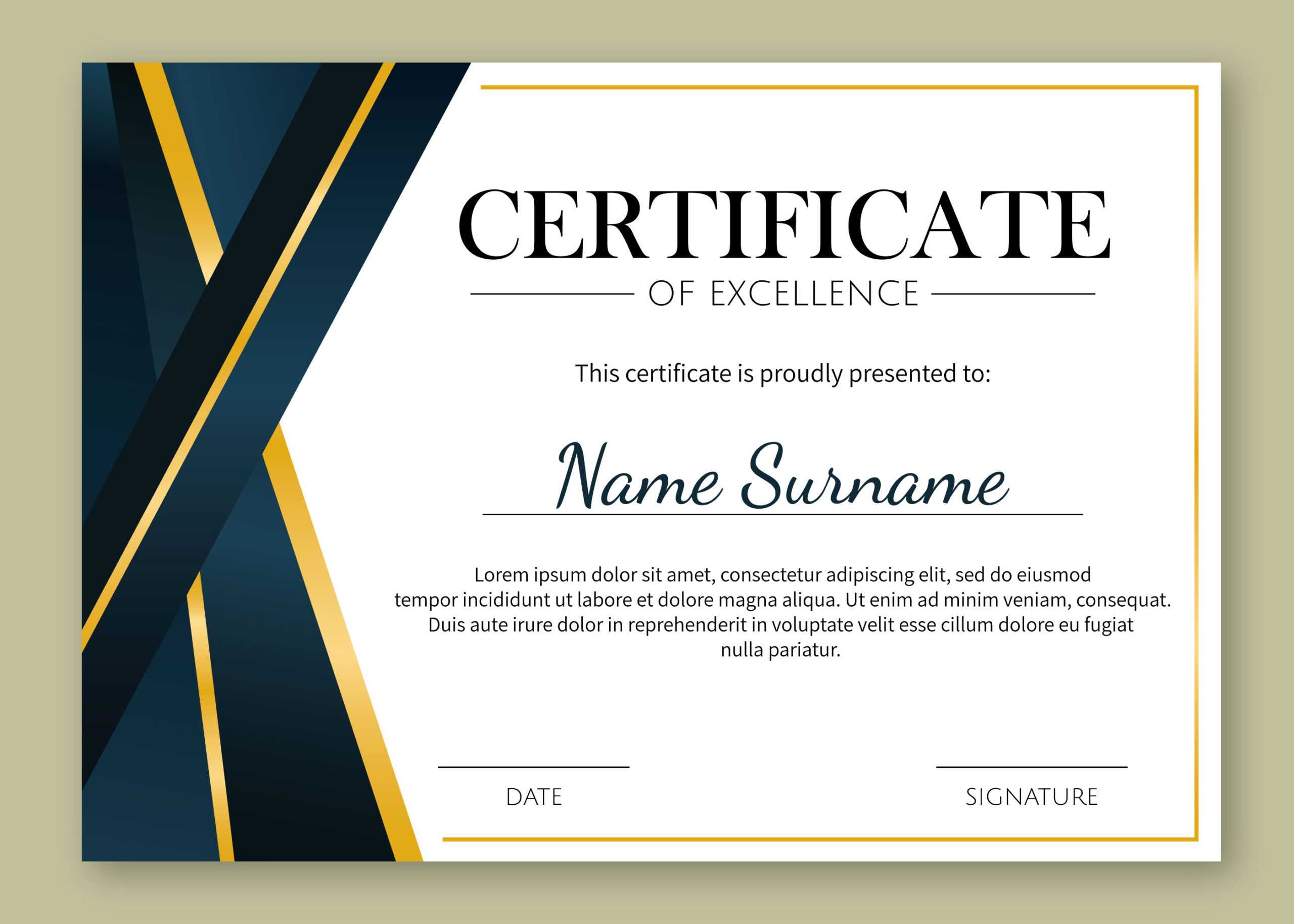 Certificate Of Excellence Template Free Download Regarding Certificate Of Excellence Template Free Download