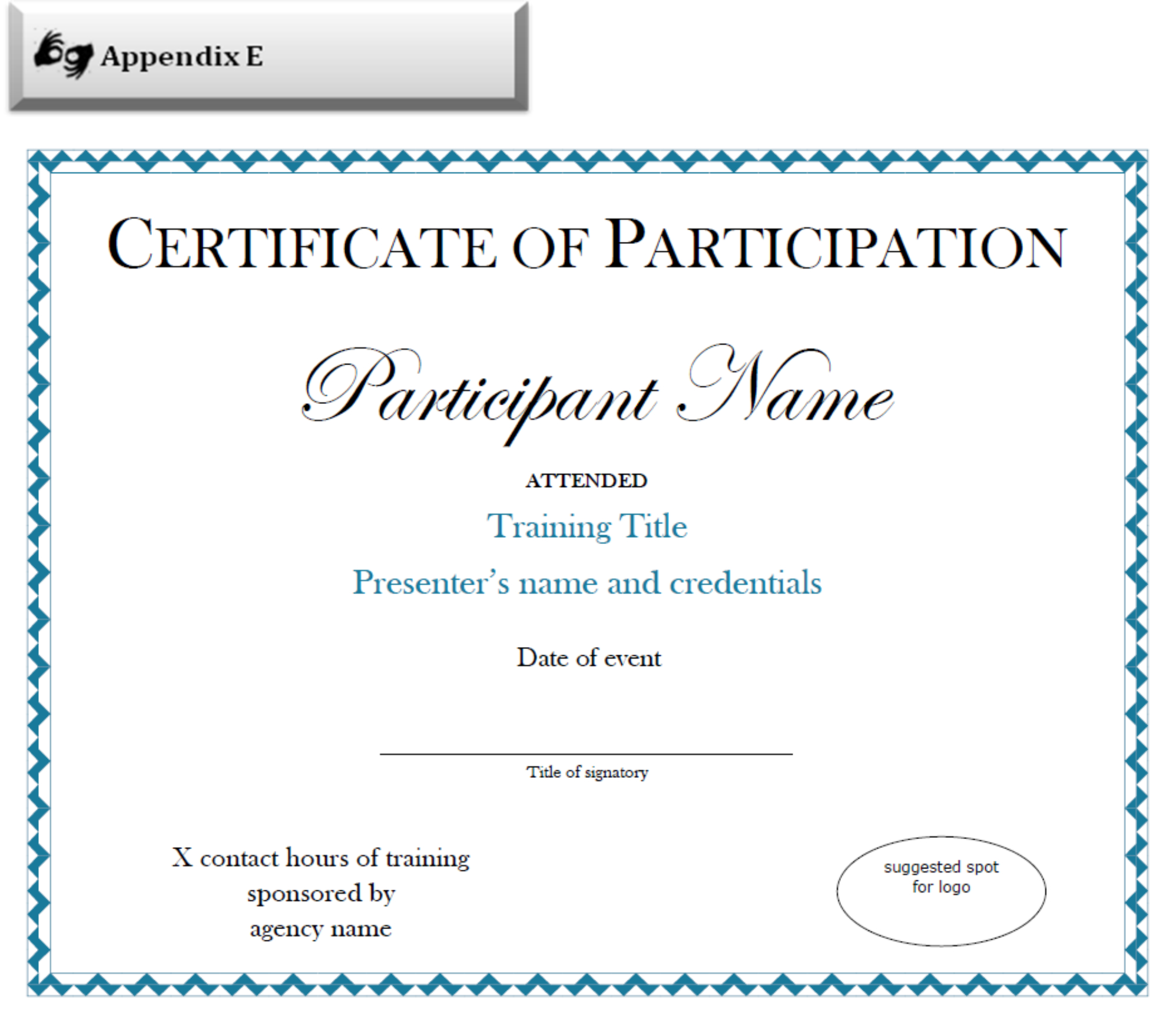 Certificate Of Participation Sample Free Download Throughout Certificate Of Participation In Workshop Template