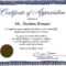 Certificate Of Recognition Wording Copy Certificate Throughout Free Template For Certificate Of Recognition