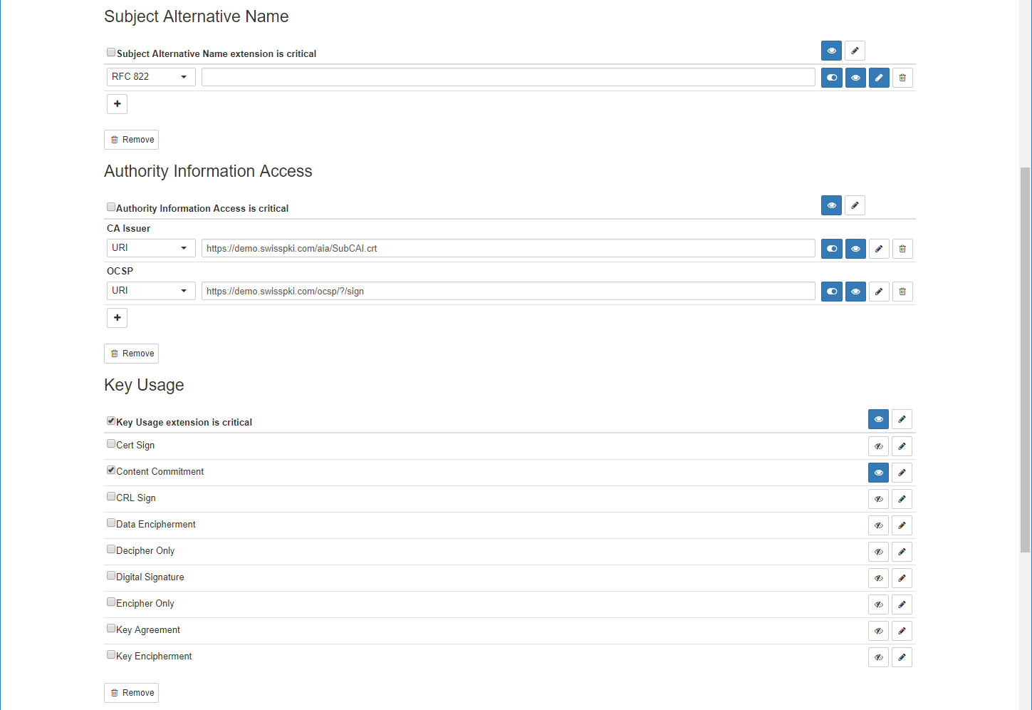 Certificate Policy Editor – Swisspki With Regard To Certificate Authority Templates