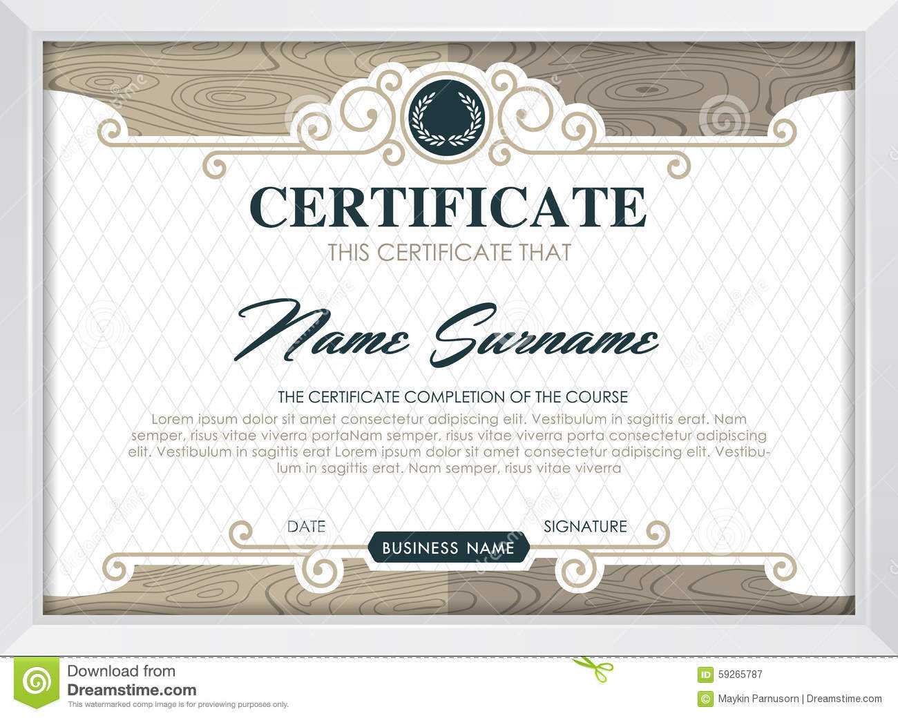 Certificate Stock Vector. Illustration Of Antique, Award With Regard To Qualification Certificate Template