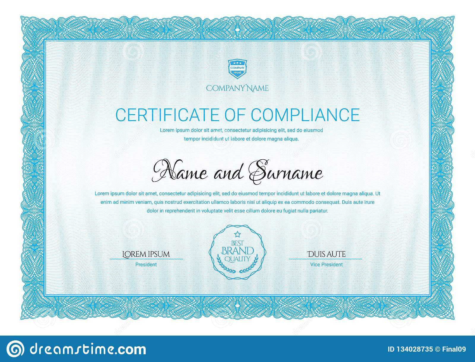 Certificate Template. Diploma Of Modern Design Or Gift In Company Gift Certificate Template
