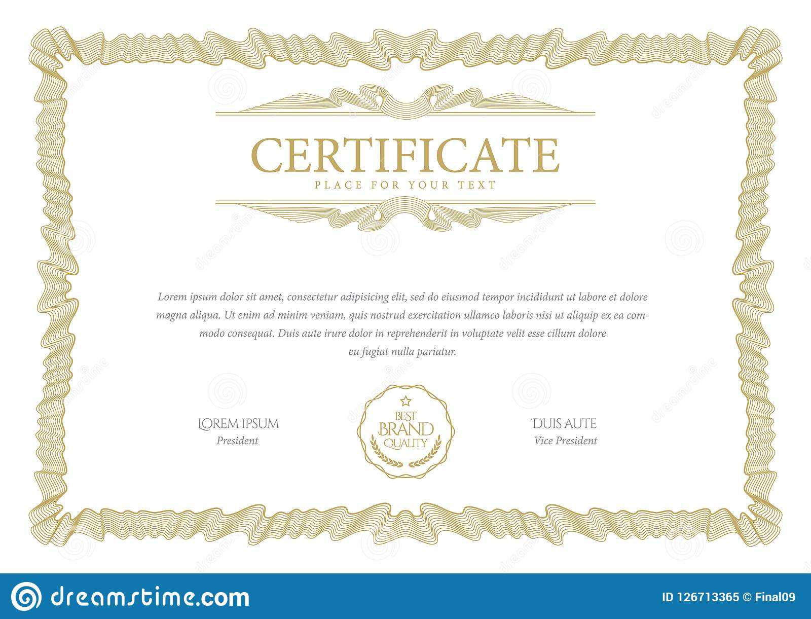 Certificate Template. Diploma Of Modern Design Or Gift In Graduation Gift Certificate Template Free