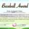 Certificate Template For Baseball Award Illustration In Free Softball Certificate Templates