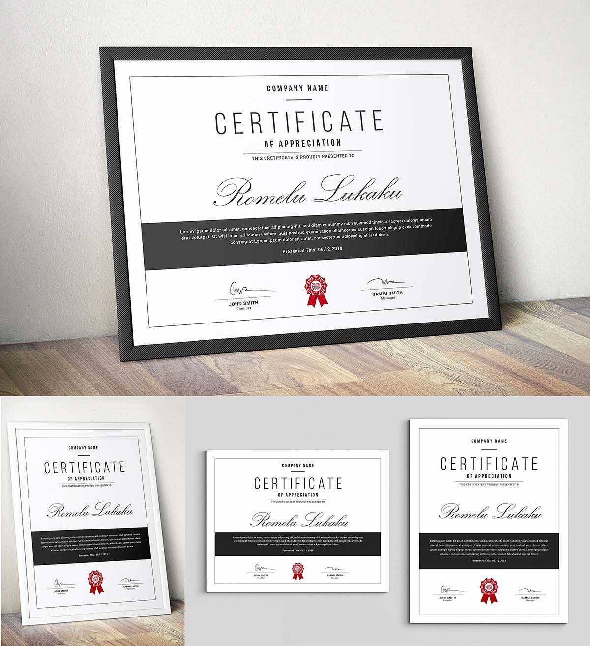 Certificate Template Psd | Free Download Within Mock Certificate Template