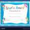 Certificate Template With Kids Swimming In Free Swimming Certificate Templates