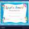 Certificate Template With Kids Swimming Within Swimming Certificate Templates Free