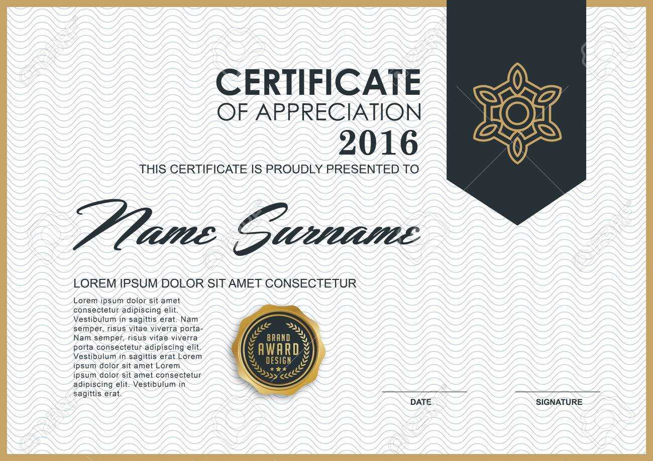 Certificate Template With Luxury And Modern Pattern,, Qualification.. Within Qualification Certificate Template