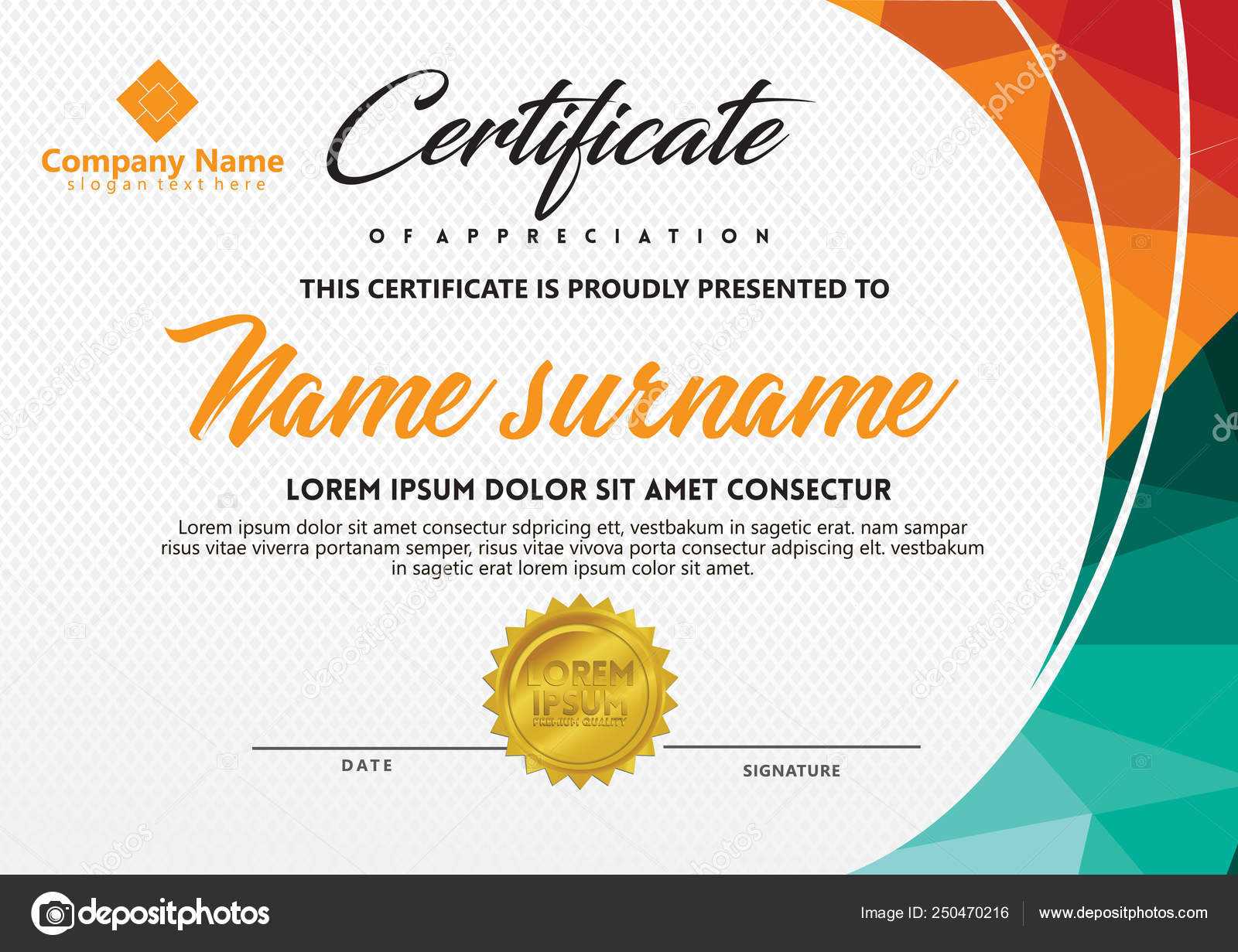 Certificate Template With Polygonal Style And Modern Pattern Throughout Workshop Certificate Template