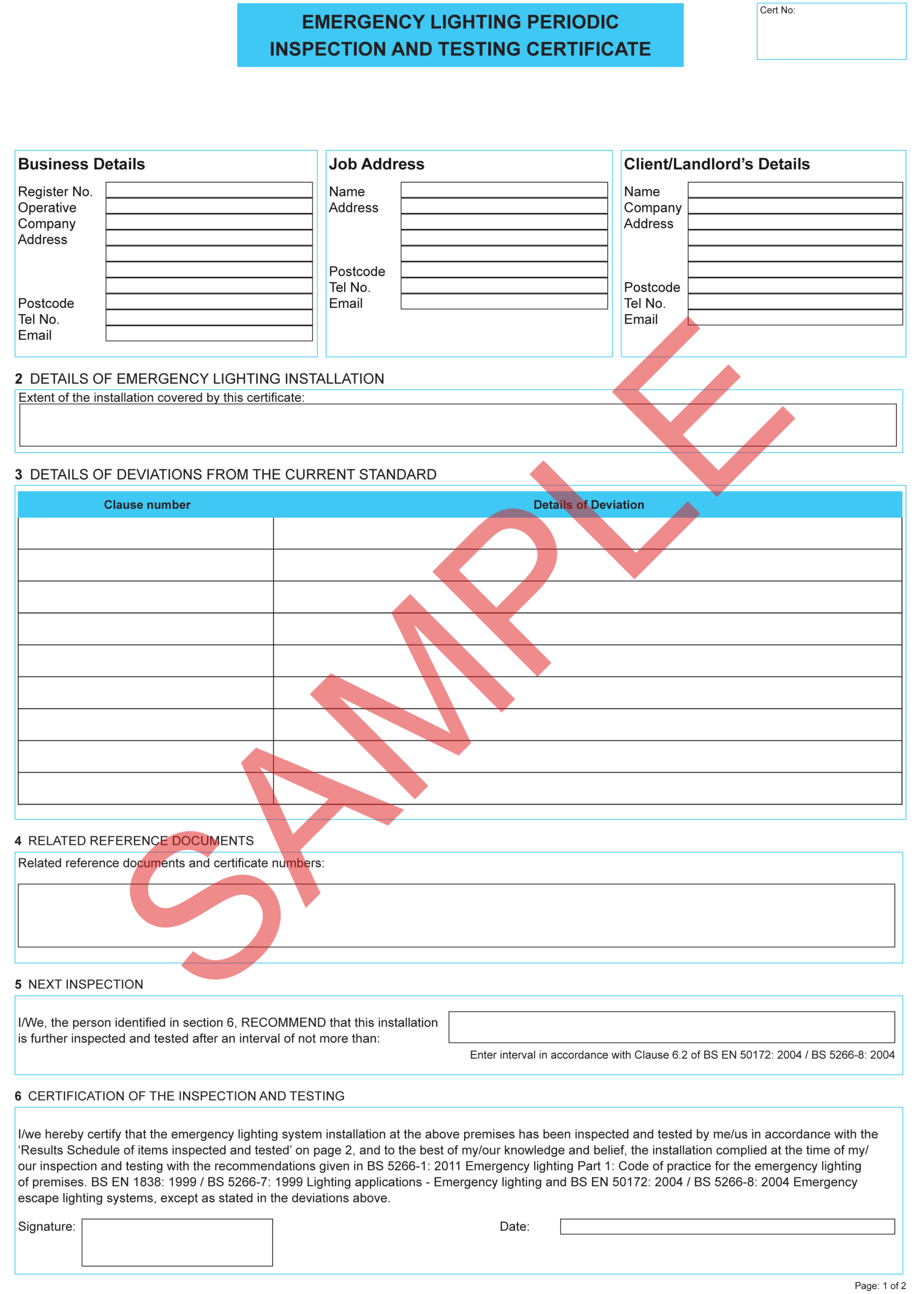 Certificates | Everycert Pertaining To Electrical Installation Test Certificate Template