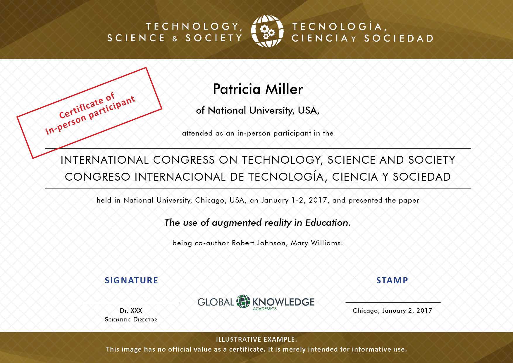 Certificates – Technology, Science And Society Inside Certificate Of Attendance Conference Template