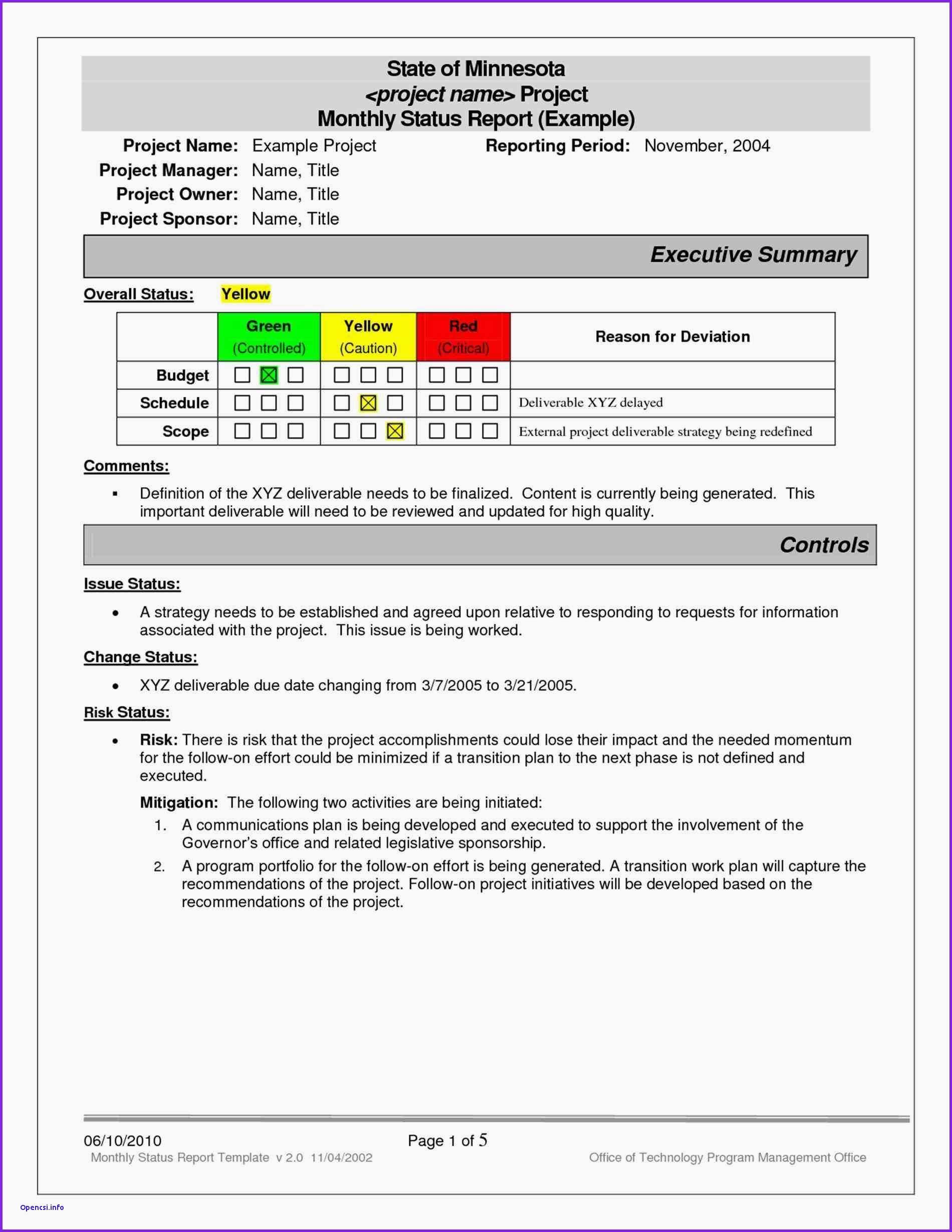 Change Management Project Plan Tional Template Control Pertaining To Monthly Program Report Template