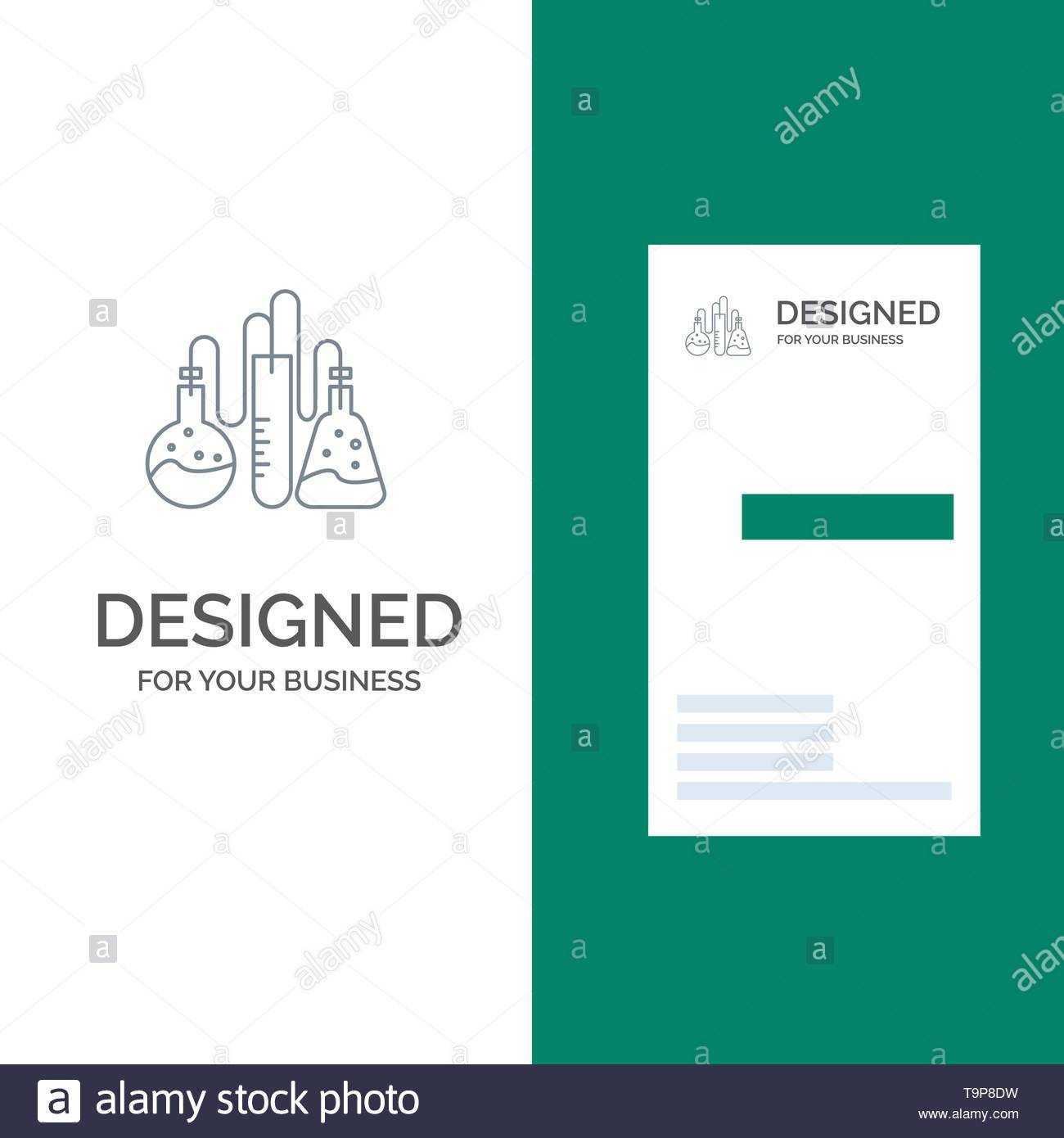 Chemical, Dope, Lab, Science Grey Logo Design And Business For Dope Card Template