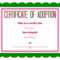 Child Adoption Certificate Template With Child Adoption Certificate Template