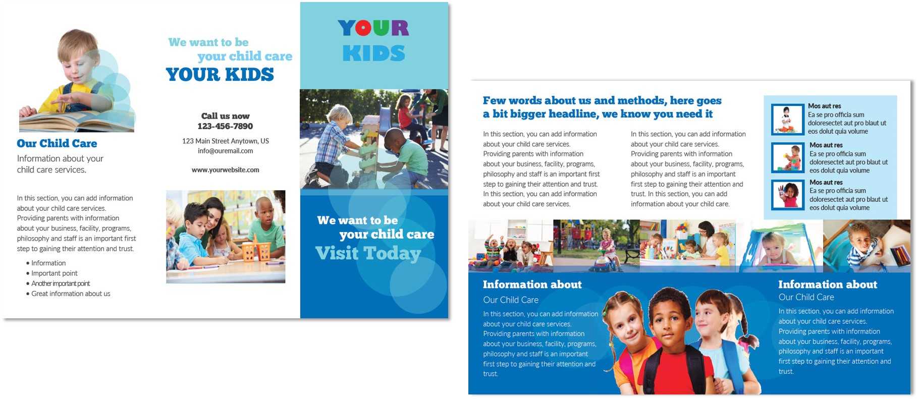 Child Care Brochure Template 4 For Daycare Brochure Template
