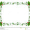 Christmas Border Holly Ornamental Stock Illustration Throughout Christmas Border Word Template
