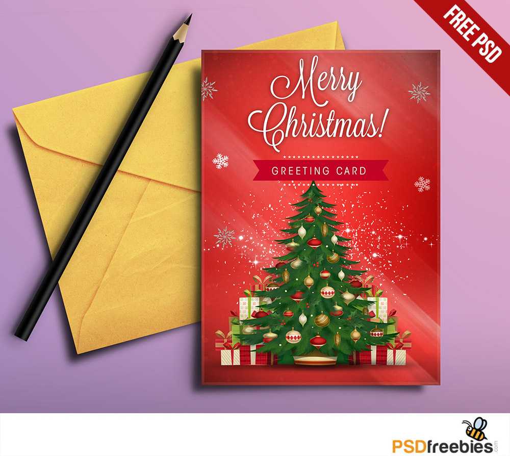 Christmas Greeting Card Free Psd | Psdfreebies Inside Free Christmas Card Templates For Photoshop