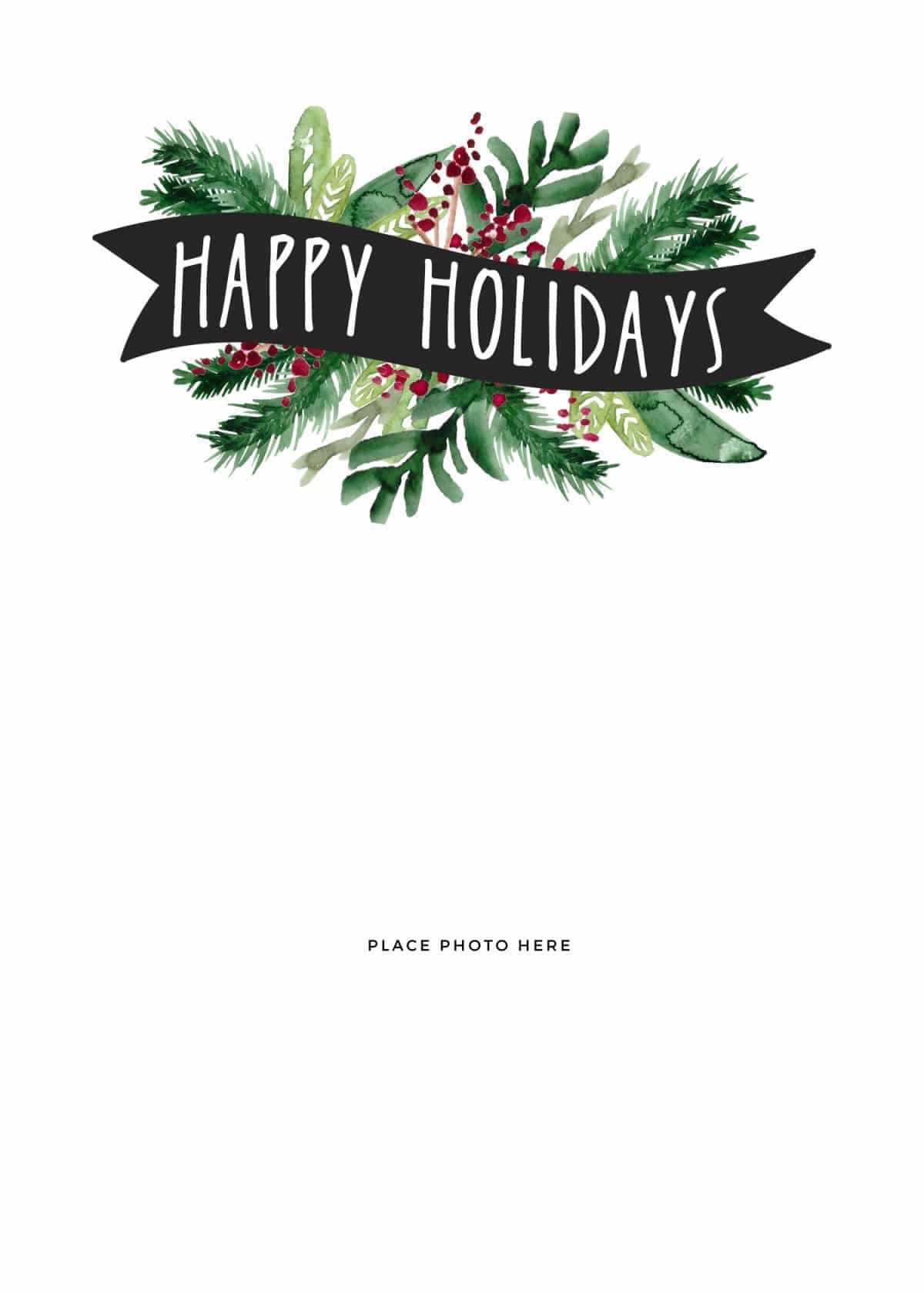 Christmas Photocard Template – Zohre.horizonconsulting.co Pertaining To Happy Holidays Card Template