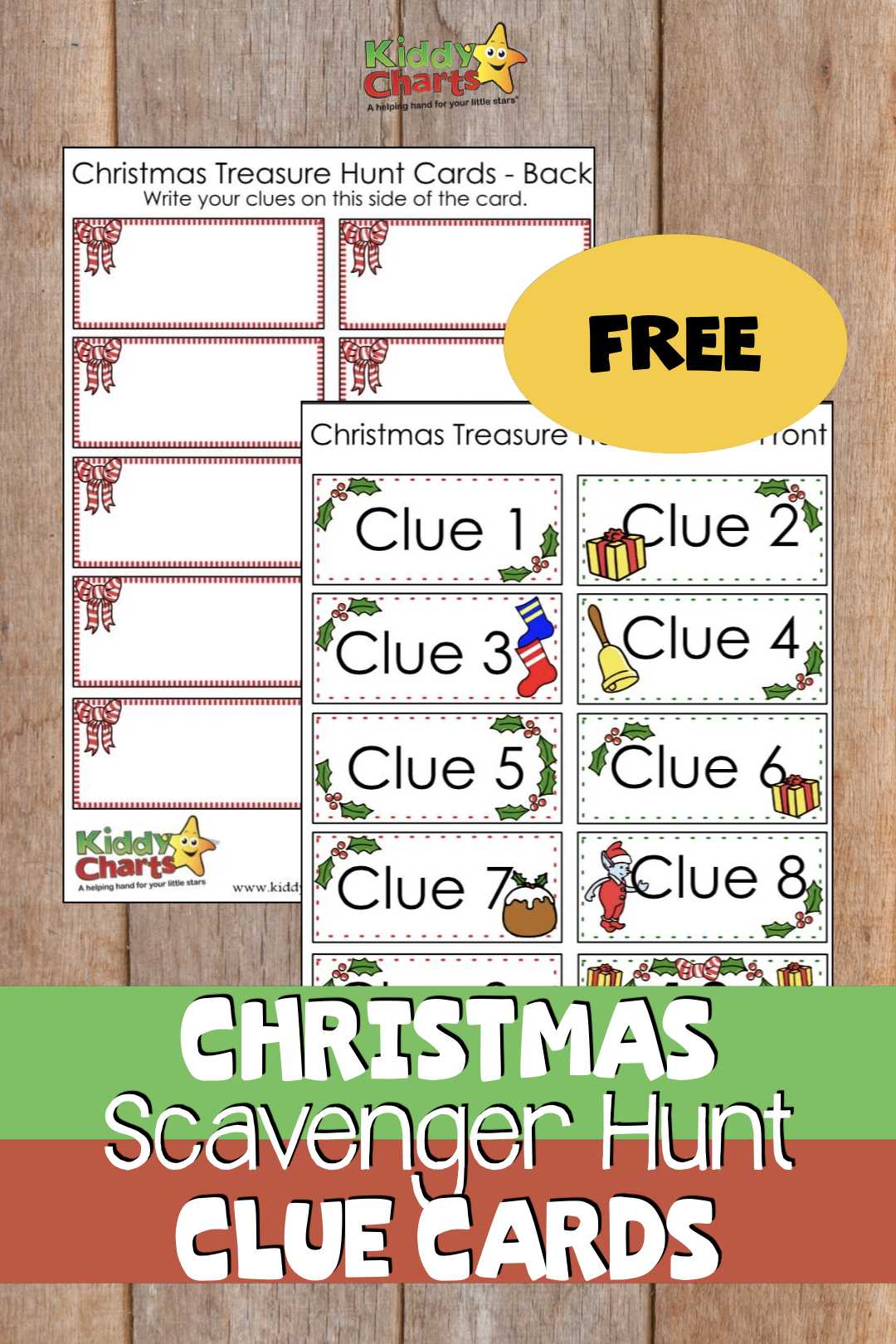 Christmas Scavenger Hunt Free Printable Clue Cards For Kids With Regard To Clue Card Template