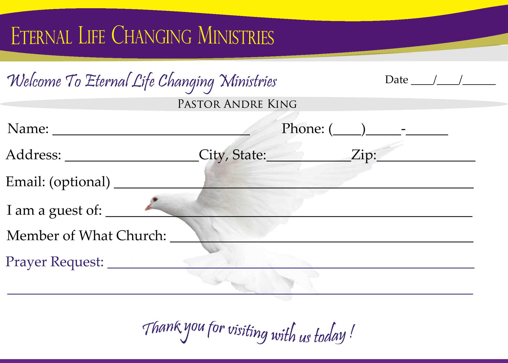 Ckd | Creative Kingdom Designs Pertaining To Church Visitor Card Template