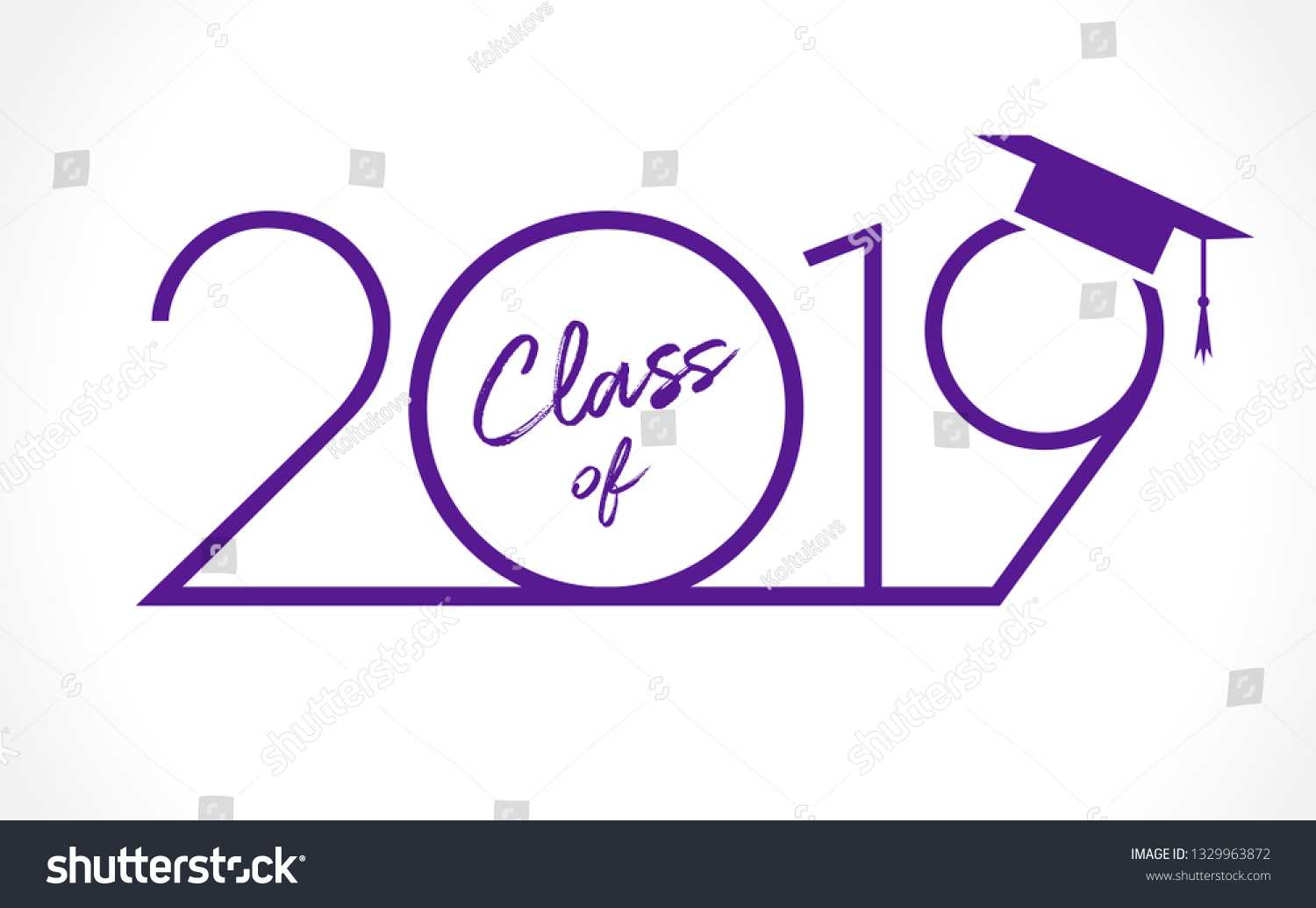Class 20 19 Year Graduation Banner Stock Vector (Royalty Pertaining To Graduation Banner Template
