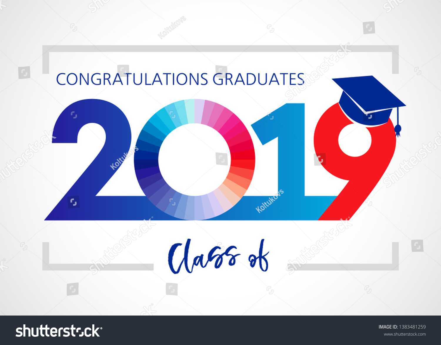 Class 20 19 Year Graduation Banner Stock Vector (Royalty With Regard To Graduation Banner Template