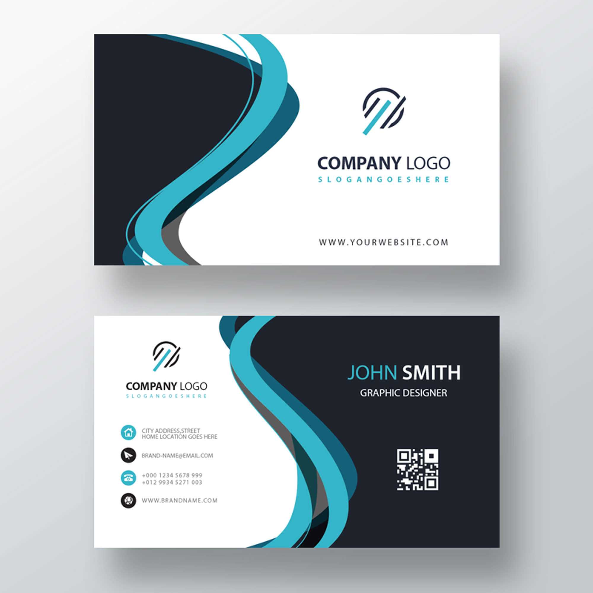 Classic Company Visiting Card Template | Free Customize Intended For Buisness Card Template