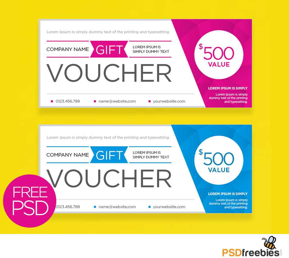 Clean And Modern Gift Voucher Template Psd | Psdfreebies Pertaining To Gift Certificate Template Photoshop