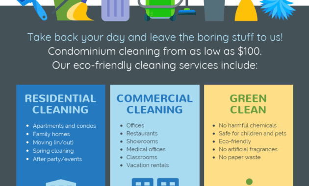 Cleaning Service Flyer with Commercial Cleaning Brochure Templates