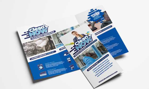 Cleaning Service Trifold Brochure Template In Psd, Ai for Cleaning Brochure Templates Free