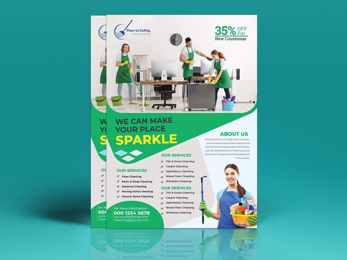 Cleaning Services Flyer Template On Student Show Regarding Commercial Cleaning Brochure Templates