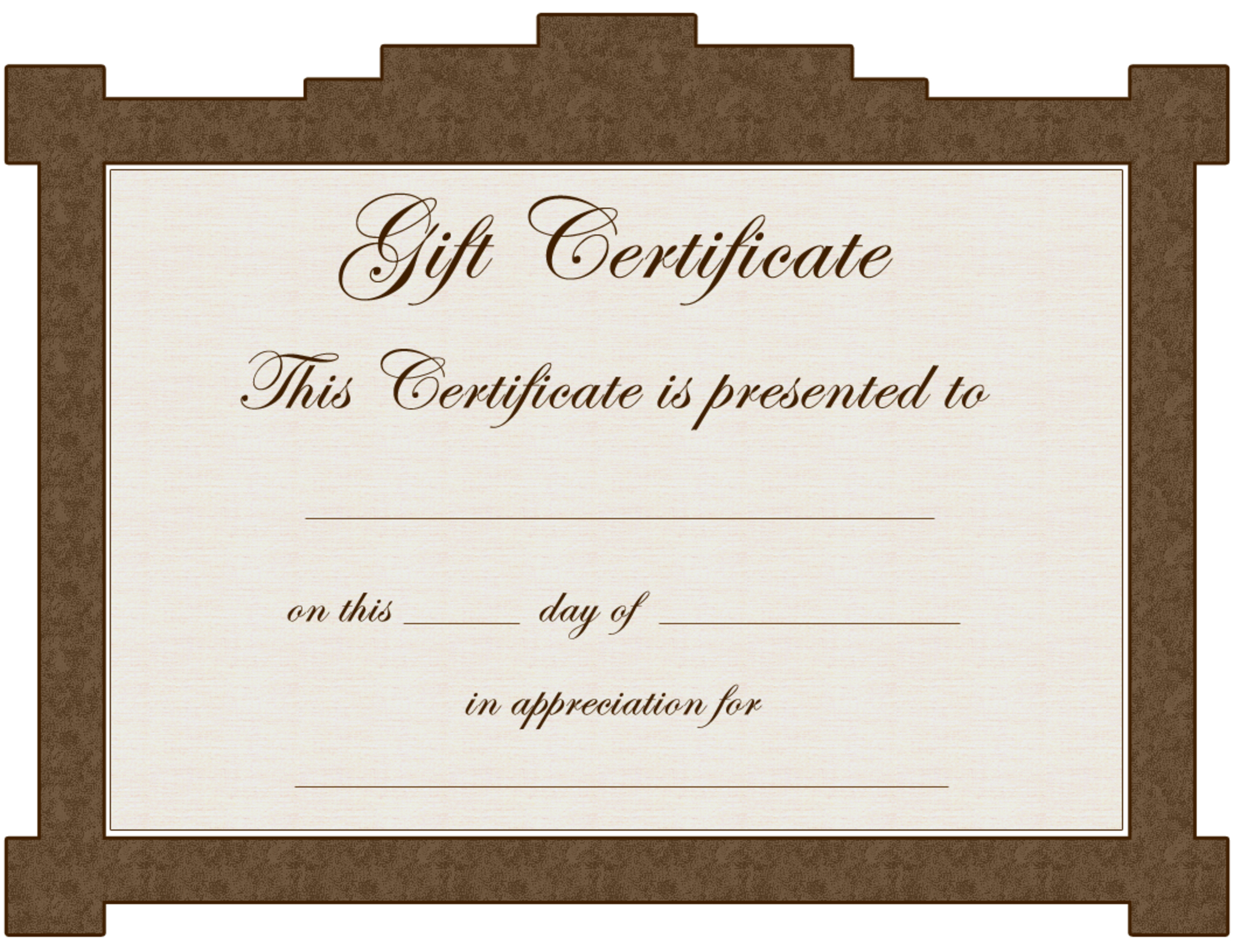 Clipart Gift Certificate Template With Graduation Gift Certificate Template Free