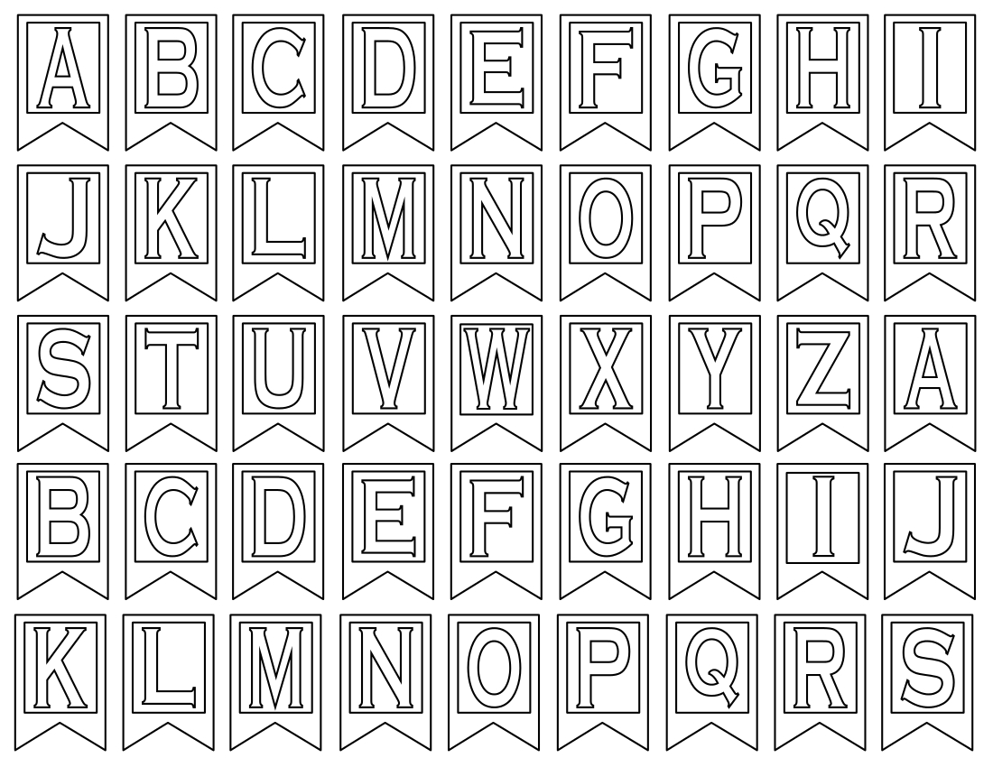 Clipart Letters For Banners Inside Letter Templates For Banners