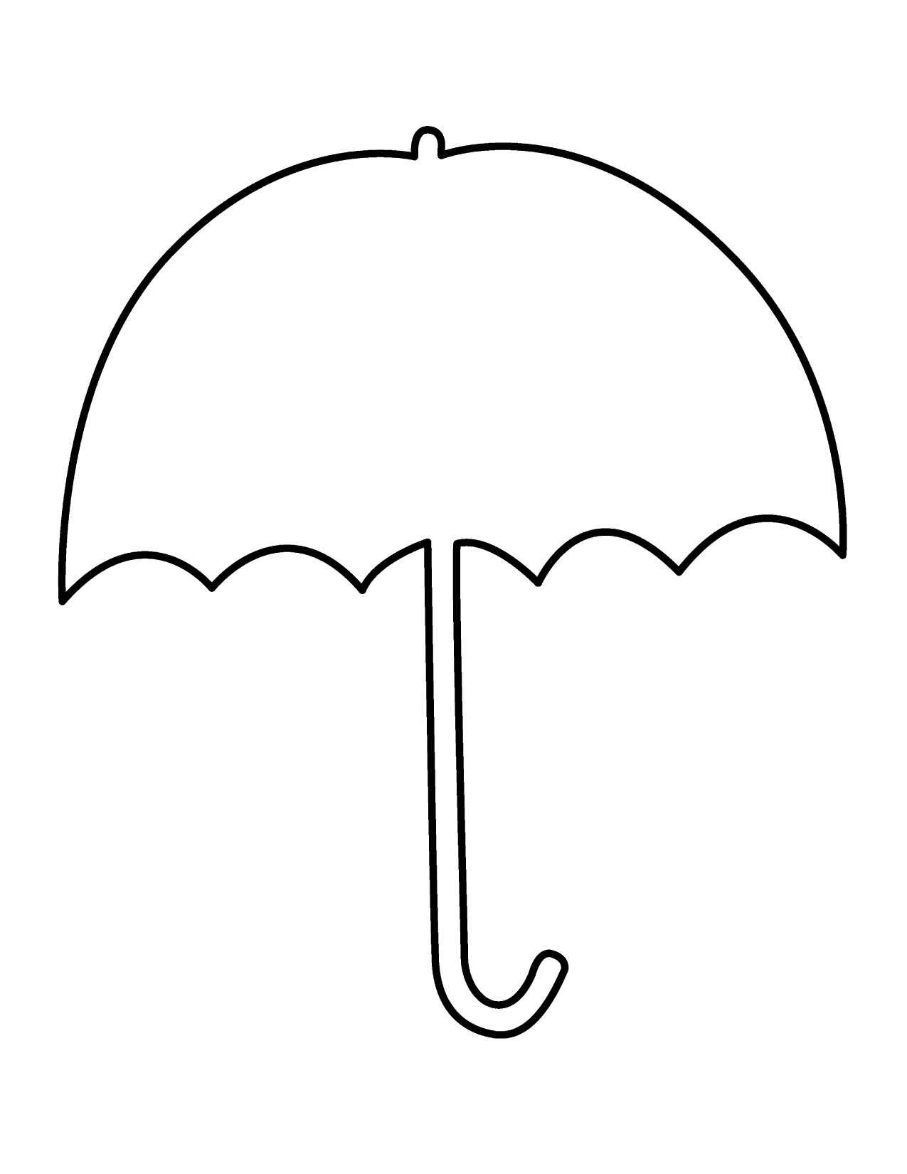 Closed Umbrella Outline Images Pictures – Becuo – Clip Art Regarding Blank Umbrella Template
