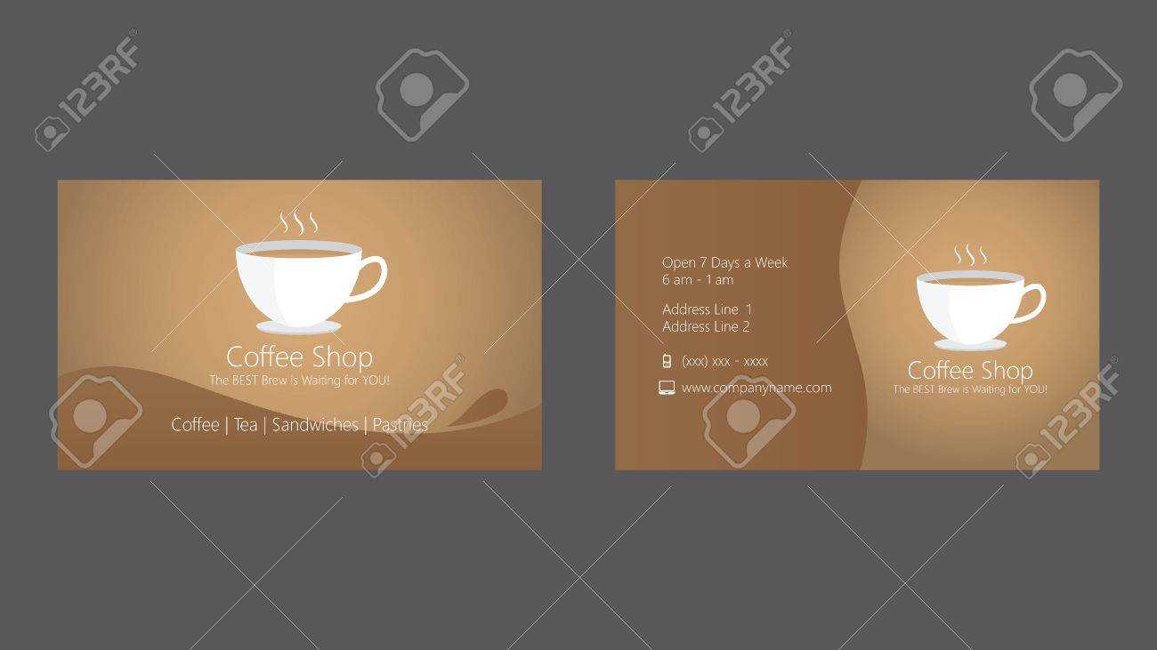 Coffee Shop Cafe Business Card Template With Regard To Coffee Business Card Template Free