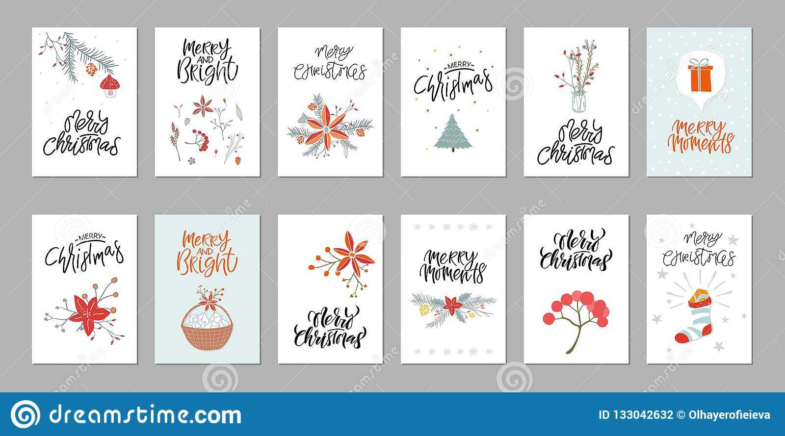 Collection Cute Merry Christmas Gift Cards And Set Of With Printable Holiday Card Templates
