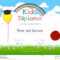 Colorful Kids Summer Camp Diploma Certificate Template In Throughout Children's Certificate Template