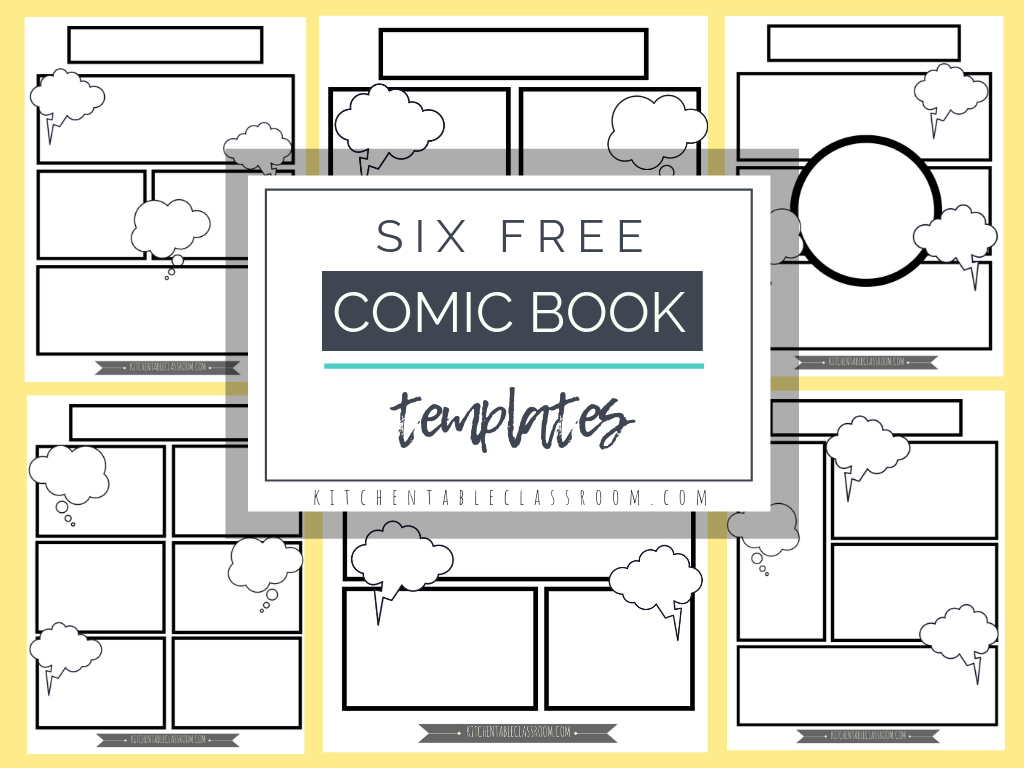 Comic Book Templates – Free Printable Pages – The Kitchen Regarding Printable Blank Comic Strip Template For Kids