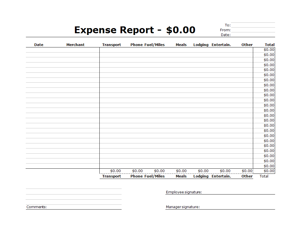 Company Expense Report Excel Spreadsheet | Templates At Intended For Company Expense Report Template