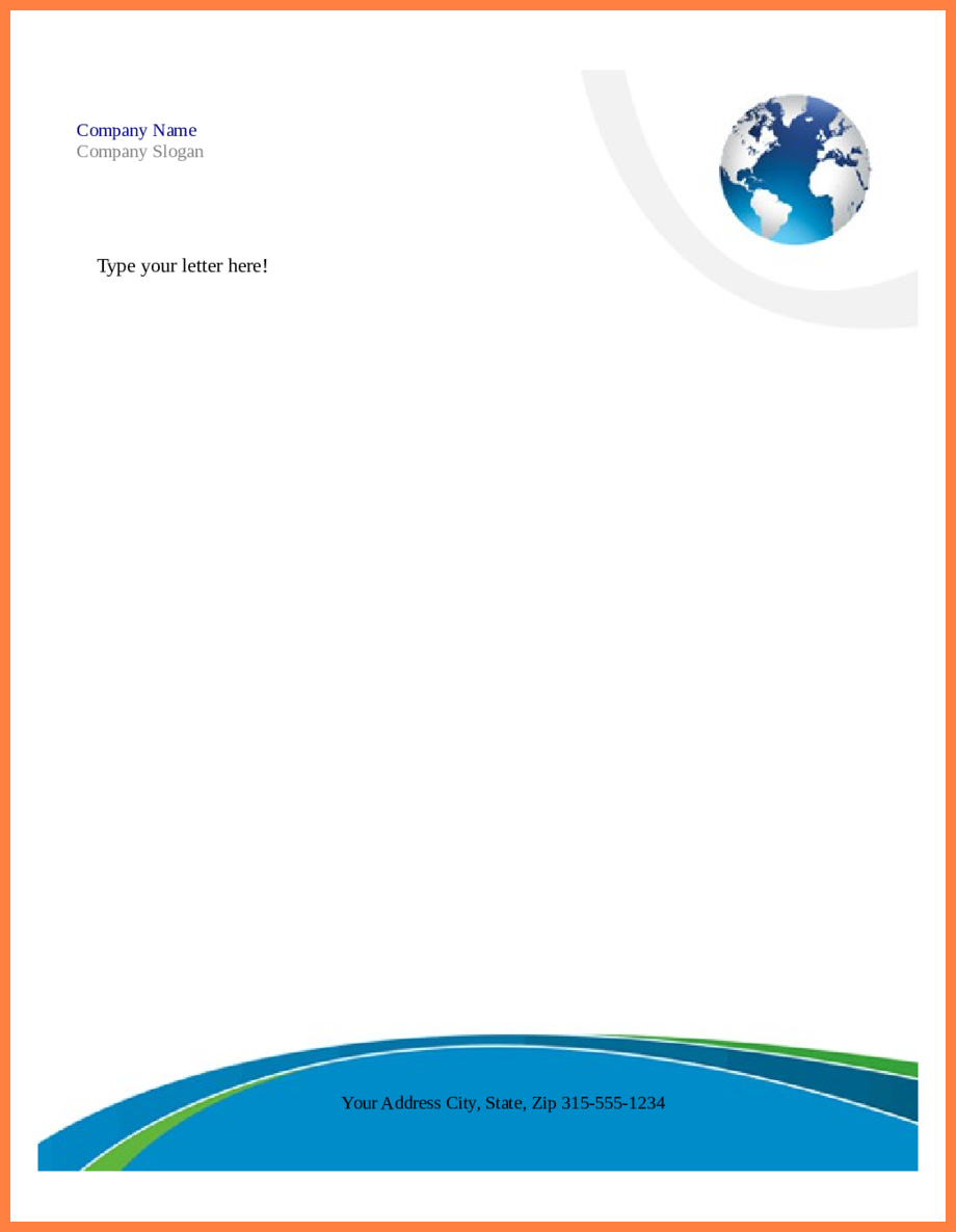 Company Letterhead Template Word Download – Zohre In Headed Letter Template Word