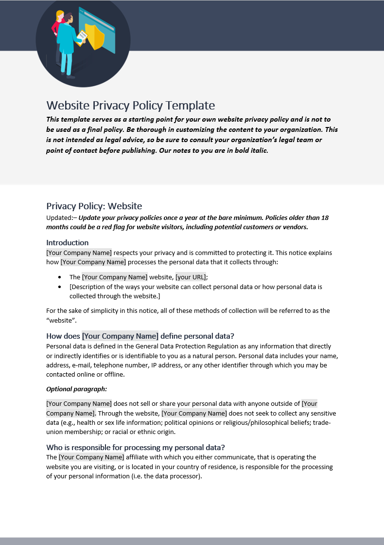 Company Policy Template And Procedures South Africa Word Car In Credit Card Privacy Policy Template