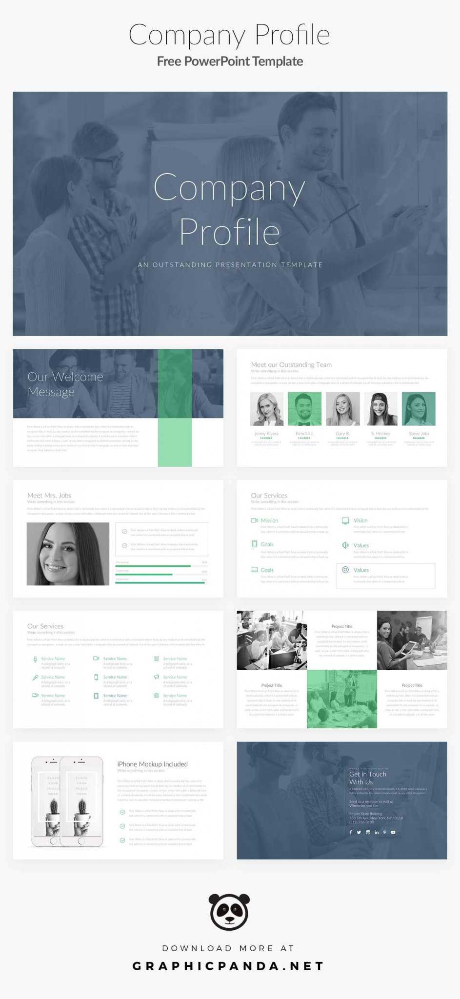 Company Profile Free Powerpoint Presentation Template For Biography Powerpoint Template