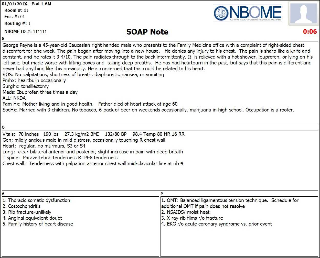 Completed Esoap Note Sample — Nbome With Soap Report Template