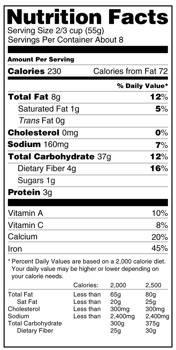 Compliance And Nutritional Labeling Solutions – Ab&r With Regard To Nutrition Label Template Word