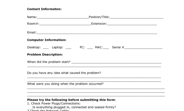 Computer Maintenance Report Form Template Service Format pertaining to Computer Maintenance Report Template