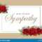 Condolences Sympathy Card Floral Red Roses Bouquet And In Sorry For Your Loss Card Template